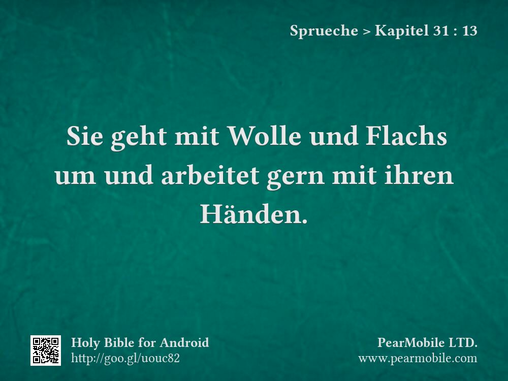 Sprueche, Kapitel 31:13